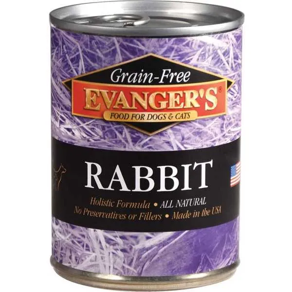 12/12.5oz Evanger's Grain-Free Rabbit For Dogs & Cats - Treat